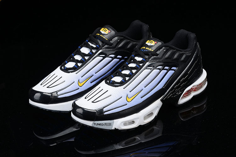 Nike Air Max TN Plus White Black Blue Yellow Shoes - Click Image to Close